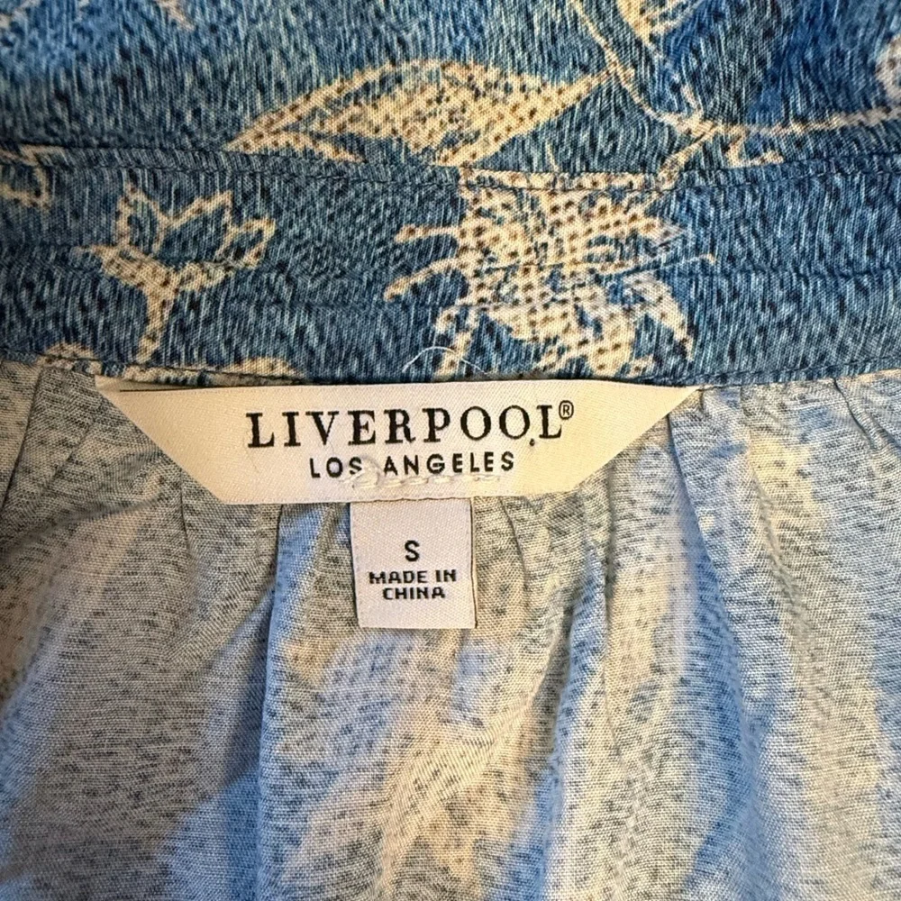 Liverpool Blue and White Floral Top